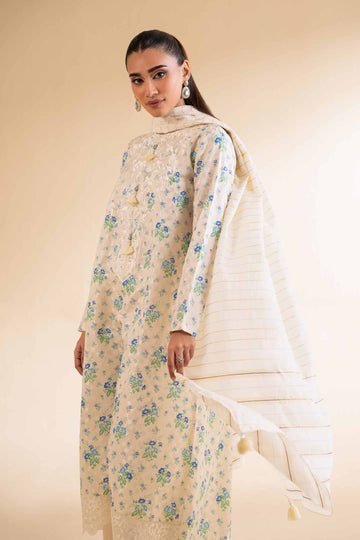 Nishat Linen 3 Piece - Digital Printed Jacquard Embroidered Suit - 42501298 Online Shopping